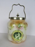 Antique Victorian Porcelain Biscuit Jar