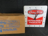 Vintage Dayton Automotive Electric Lighted Advertising Clock, Dualite