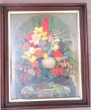 Antique 1872 Briggs & Bro Seedsmen and Florists Framed Advertising Poster, Framed