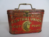 Antique Central Union Cut Plug Lunchbox Style Tobacco Tin