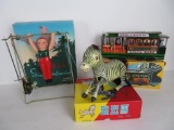 Lot of (3) 1960's-70's Red China Tin Wind Up Toys