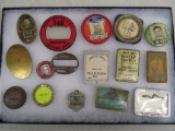 Case lot of (16) Vintage Employee Worker Badges - GMC Fisher Body, Diamond Reo, Detroit Water, State