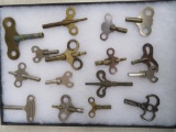 Case Lot of (16) Antique and Vintage Clock Keys