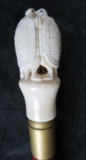 Antique Carved Ivory Bone Turtle Handle 36