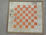 Antique 1930's Double Sided Advertising Checker or Game Board