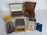 8 Vintage Advertising Playing Card Decks, United & American Airlines, Hilton, Pennsylvania Railroad+