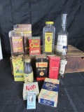 Estate Found Collection of Antique Beauty & Shaving Products Including Paper Label Bottles
