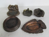 Collection of Unusual Vintage Ashtrays Inc. Wyandotte & Burroughs Advertising