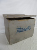 Antique Primitive Mitchell's Wood Milk Box
