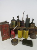 Estate Found Collection of Antique Oil Cans Inc. Standard, Western, Peterman+