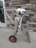 Excellent Antique Elgin 3.5 HP Outboard Boat Motor On Stand