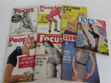 Lot of (7) 1950's Men's Pin-Up Pocket Readers Inc. Focus, Show, Topps