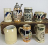 Estate Found Collection of (7) Vintage German Miniature Steins (3