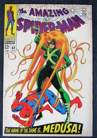 Amazing Spider-Man #62 (1968) Iconic Medusa Cover/ Silver Age marvel