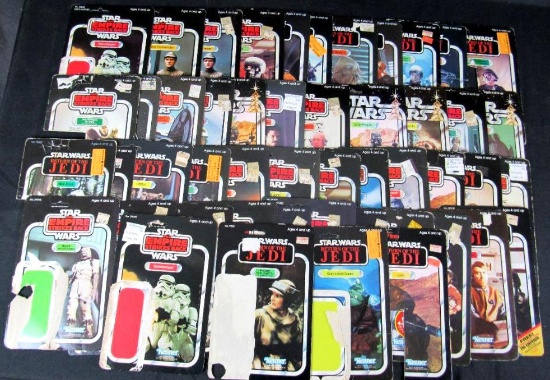 Huge Lot (48) Vintage 1970's/80's Kenner Star Wars Cardbacks from Figures