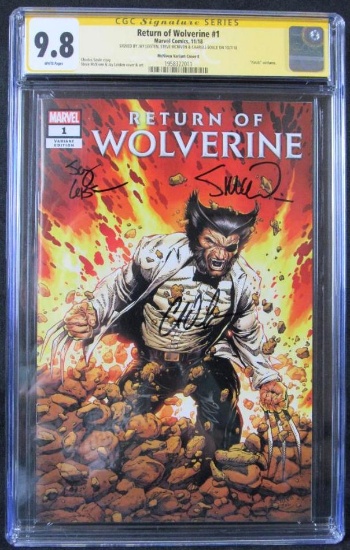 Return of Wolverine #1 (2018) Signed by Writer and Artists! CGC 9.8 Gold Label