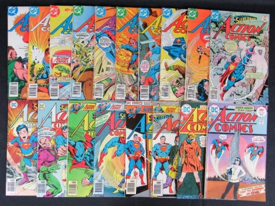 Action Comics Lot (18 Diff) Bronze Age Issues #445 thru 486