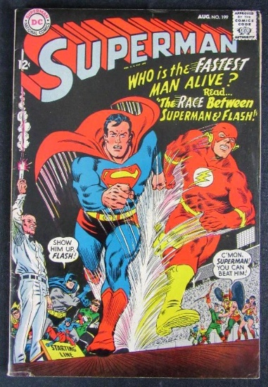 Superman #199 (1967) Key 1st Race Vs. FLASH