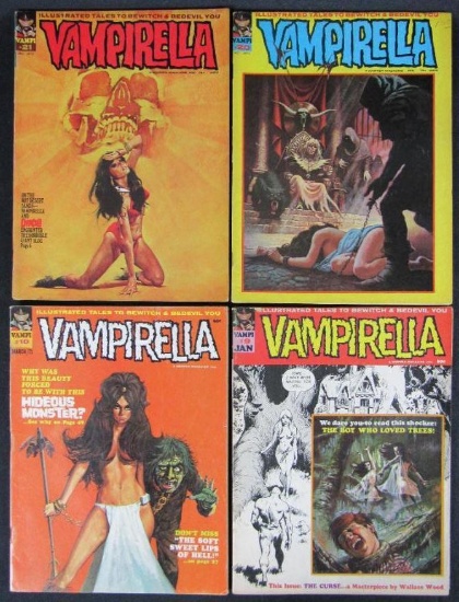 Vampirella #9, 10, 20, 21 Silver/ Bronze Age Warren Pub. Lot