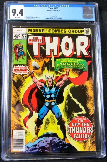 Thor #272 (1978) Bronze Age Classic Buscema Cover CGC 9.4