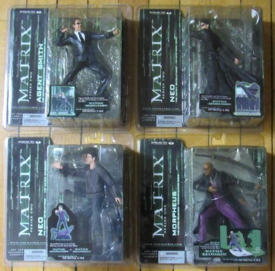 McFarlane Toys The Matrix Lot (4) Figures Sealed
