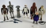Lot (7) Vintage 1970's/80's Kenner Star Wars Action Figures Complete with Weapons