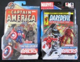 (2) Marvel Universe Hasbro Action Figure 2-Packs (Daredevil/Bullseye, Captain America)