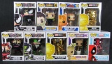 Lot (9) Funko Pop Figures- All Marvel Related- Venom, Carnage, Hulk, Deadpool+