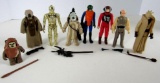 Lot (8) Vintage 1970's/80's Kenner Star Wars Action Figures Complete with Weapons