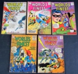 World's Finest Golden/ Early Silver Age Lot (5) Batman/ Superman 10 cent Issues