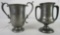(2) Antique Pewter Fair Poultry Trophy Cups (Port Huron, MI)