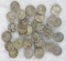 Lot (37) $9.25 Face Value US 90% Silver Washington Quarters