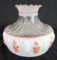 Beautiful Hand Painted Satin Glass Aladdin Oil Lamp Shade