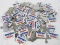 Huge Lot (140+) Vintage Humphrey-Muskie Political Campaign Tin Litho Pocket Tabs (Un-Used)