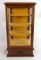 Excellent Vintage Oak Small Jewelry Musical Display Cabinet