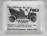 Antique Ford Model F Ceramic Advertising Card Tray