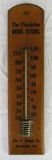 Antique Plakinton Drug Store Wooden Advertising Thermometer (Milwaukee, Wis)