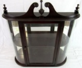 Excellent Antique Butler Specialty Co. Hanging Curved Glass Curio Cabinet