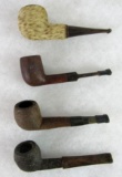 Excellent Lot (4) Estate Found Vintage Smoking Pipes