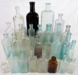 Lot of (27) Antique & Vintage Glass Apothecary Bottles