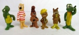 Set (6) Vintage 1969 Walt Kelly POGO Toy Figures