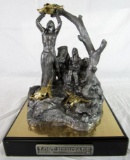 Excellent Michael Ricker Ltd. Ed. Native American Pewter Sculpture 