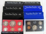 Lot (6) 1970's US Mint Proof Sets