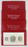 Lot (4) 1976 US 40% Silver Bicentennial UNC 3 Coin Sets