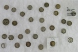 Lot (29) Vintage US 90% Silver Coins. $3.05 Face. Mercury Dimes & More