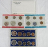 (3) US Mint Silver Clad Special Mint Sets. 1966 & 1969