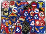 Lot of (50) U.S. WWII Military Patches