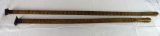 Excellent Lot (2) Signed Lufkin (Saginaw, MI) Antique Lumber Logging Scale or Ruler