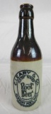 Antique C. Leary Stoneware Root Beer Bottle (Newbury Port, Mass)