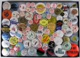 Collection of Vintage Pinback Button Pins / Badges Inc. Hudson Contractor, Stroh's Beer